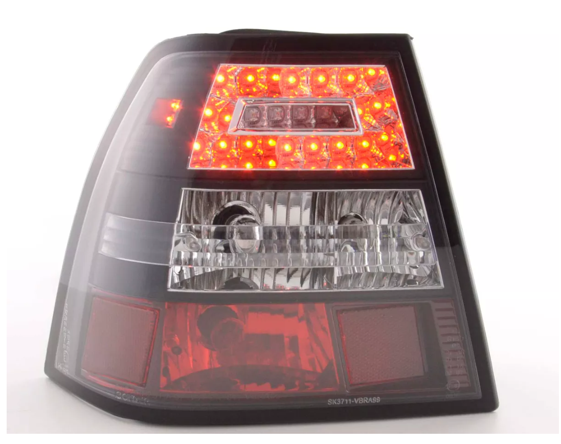 FK LED Lightbar DRL Rear Lights Tail VW Bora 1J 98-03 clear / black LHD