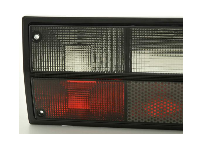 FK Pair VW T2 Transporter Camper 79-90 black LED Light Bar Rear Lights Red Clear