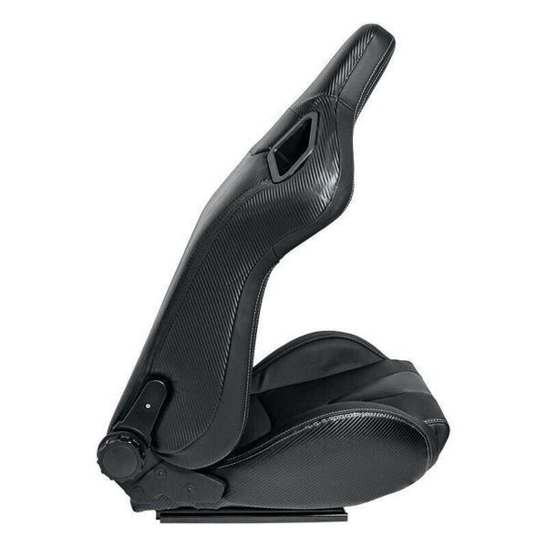 AUTOSTYLE x1 Univ Single Sports Bucket Seat Black Silver Stitch Carbon runners
