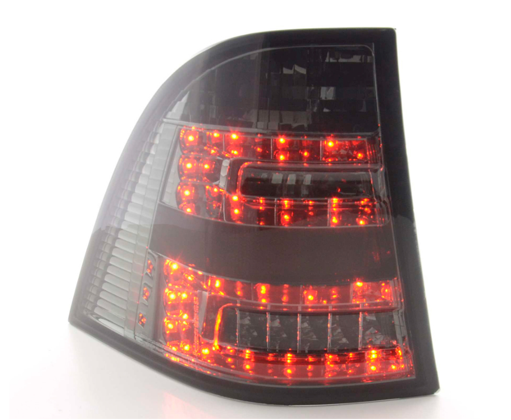 FK Pair LED Lightbar REAR LIGHTS Mercedes M-Class W163 98-05 black Smoke LHD