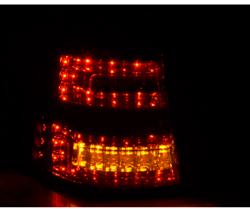 FK Pair LED Lightbar REAR LIGHTS Mercedes M-Class W163 98-05 black Smoke LHD