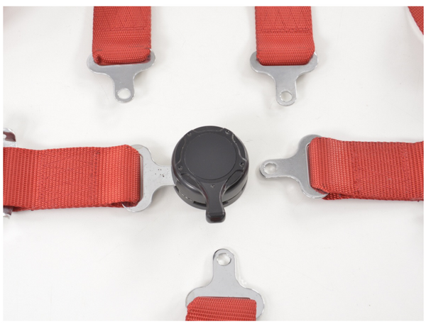 FK harness 5 point universal seat belt RED track rally race bucket safety 4.8cm