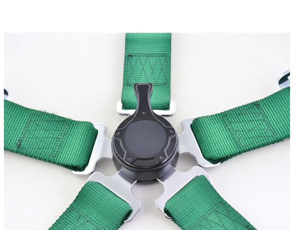FK harness 5 point universal seat belt green track rally race bucket safety
