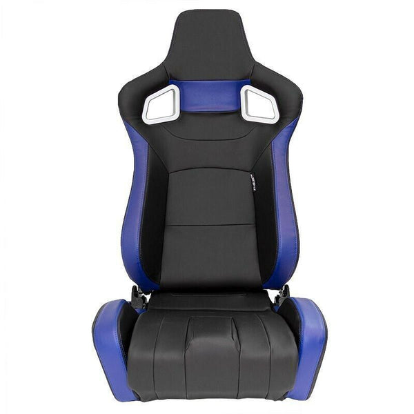 AUTOSTYLE RS6-II x1 Universal Sports Bucket Seat Black & Blue + runners