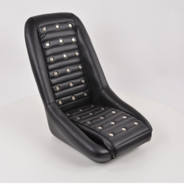 Black Studded Classic Car Retro Kit Speedster Sports Car Fixed Bucket Seats