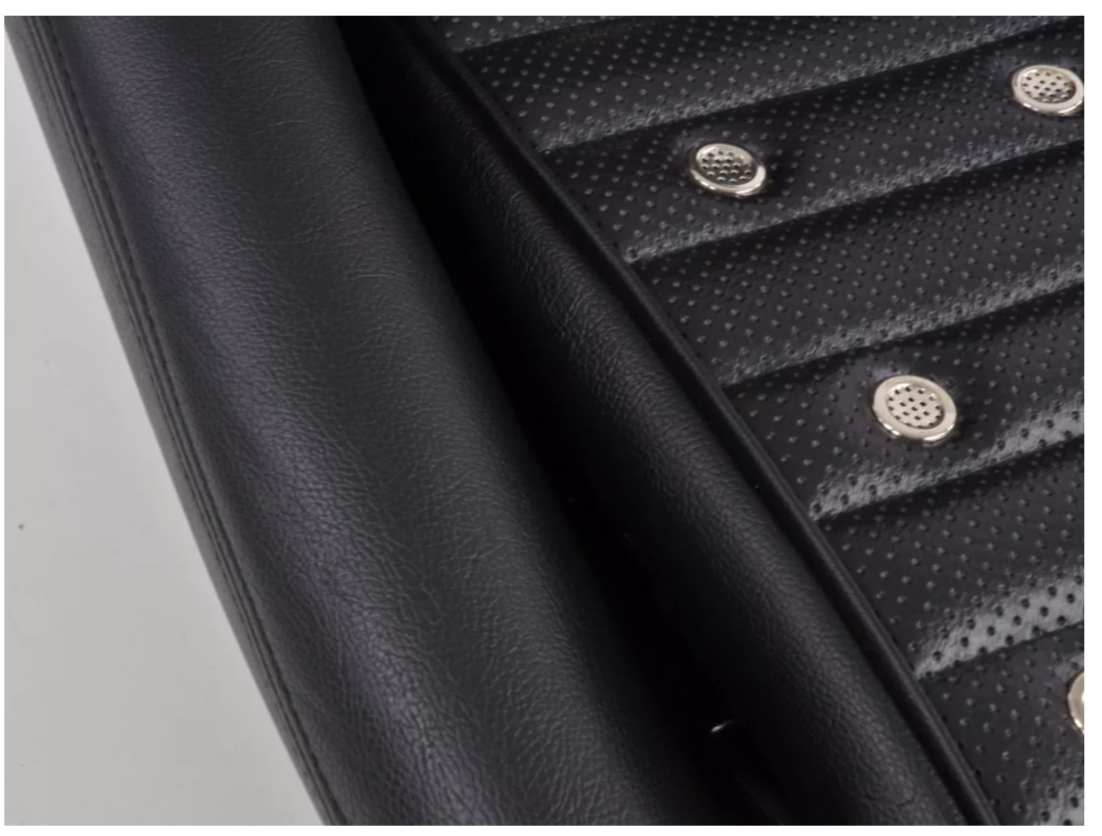 Black Studded Classic Car Retro Kit Speedster Sports Car Fixed Bucket Seats