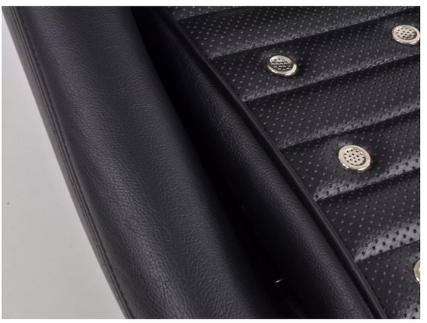 Black Studded Classic Car Retro Kit Speedster Sports Car Fixed Bucket Seats