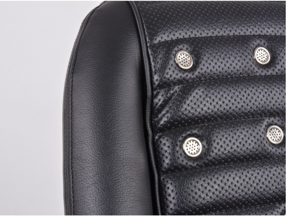 Black Studded Classic Car Retro Kit Speedster Sports Car Fixed Bucket Seats