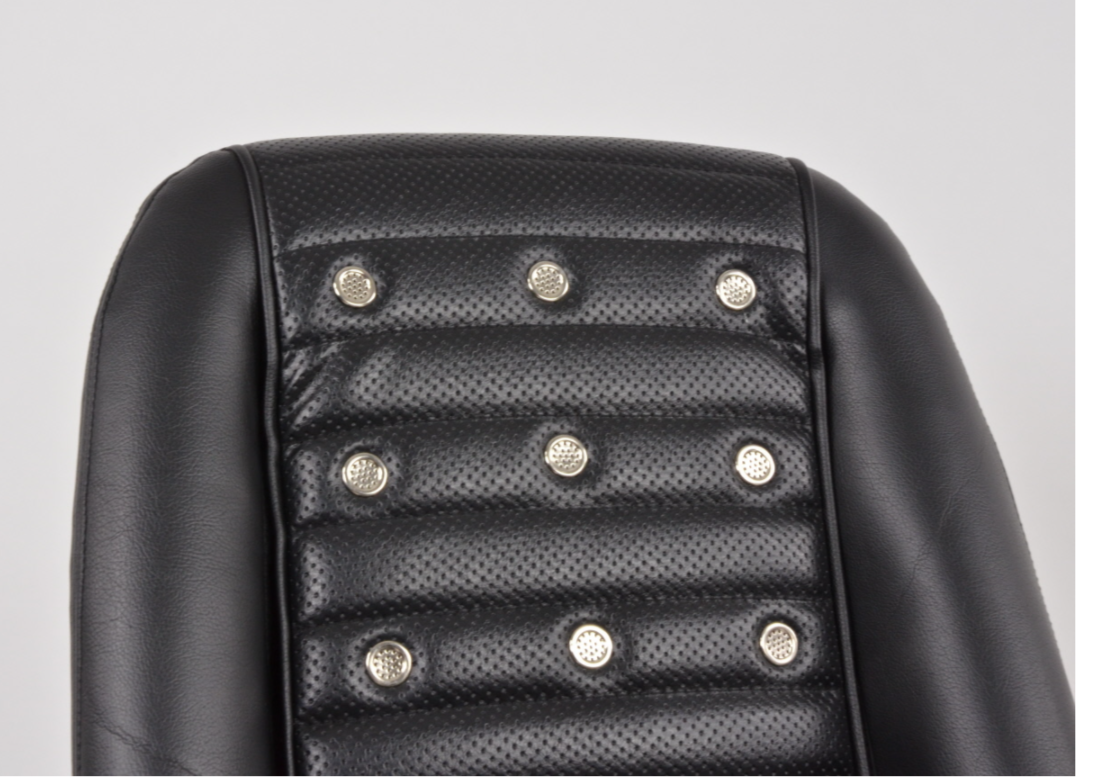 Black Studded Classic Car Retro Kit Speedster Sports Car Fixed Bucket Seats