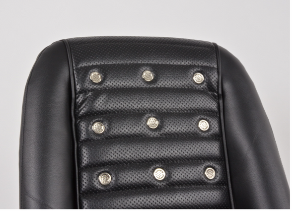 Black Studded Classic Car Retro Kit Speedster Sports Car Fixed Bucket Seats