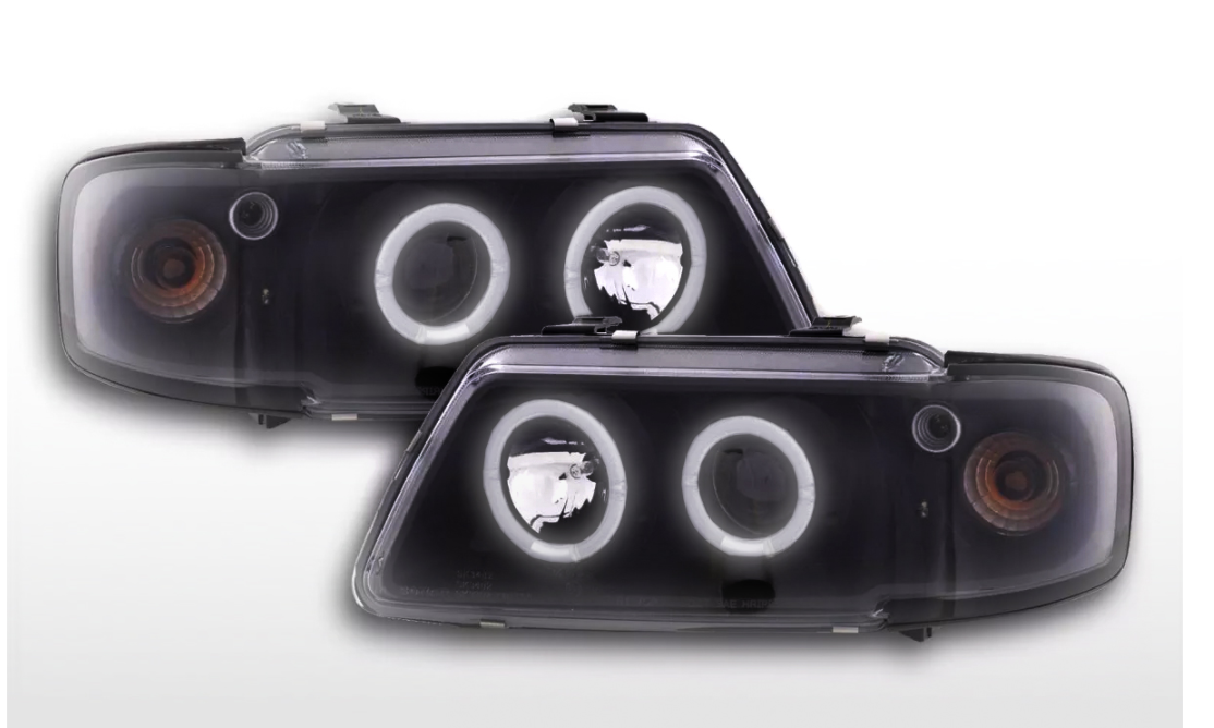 FK LED DRL Angel Eye Projector headlights Audi A3 type 8L 96-00 black S3 S-Line