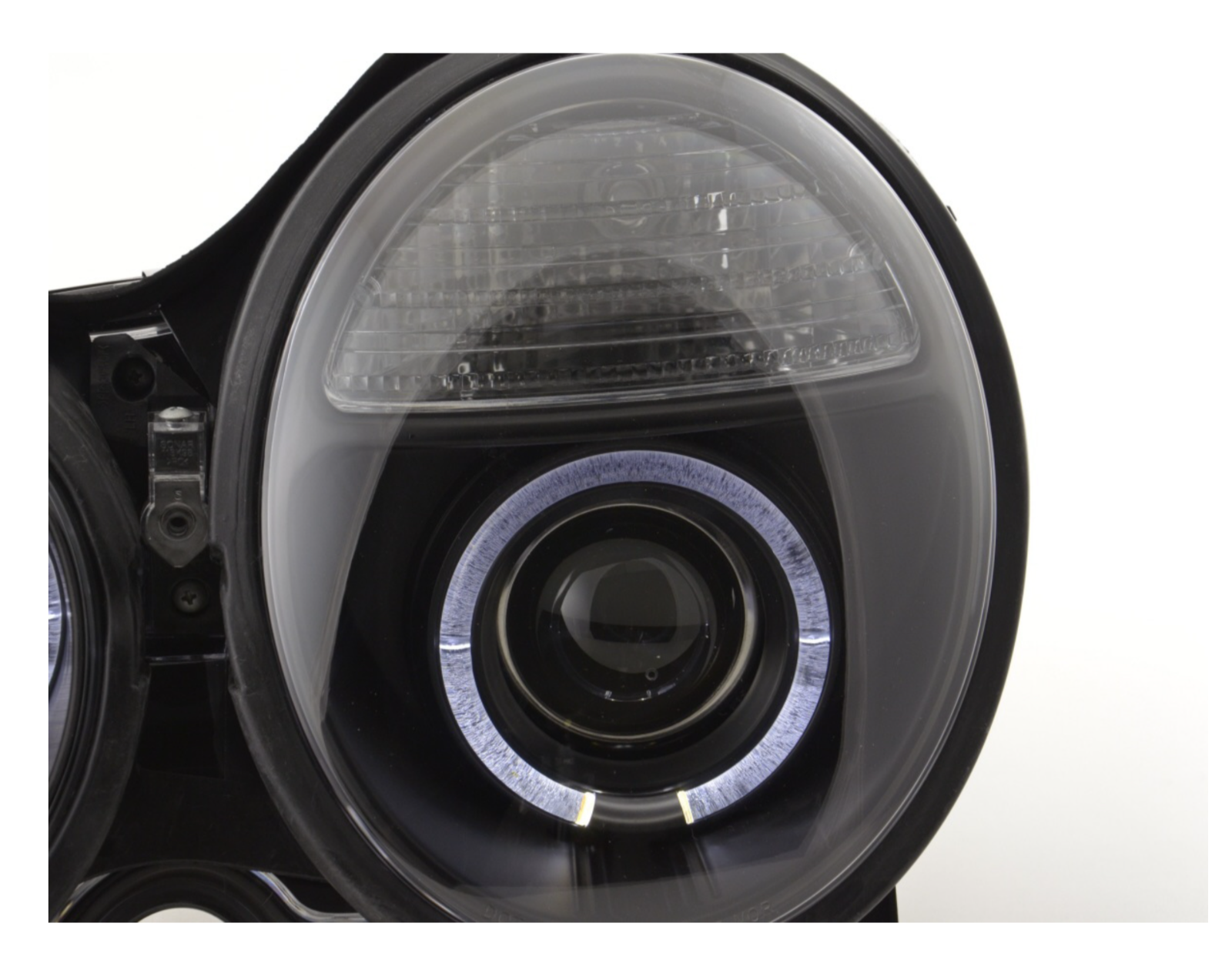 FK LED DRL Angel Eye Projector Headlights Mercedes E-Class W210 99-01 black RHD