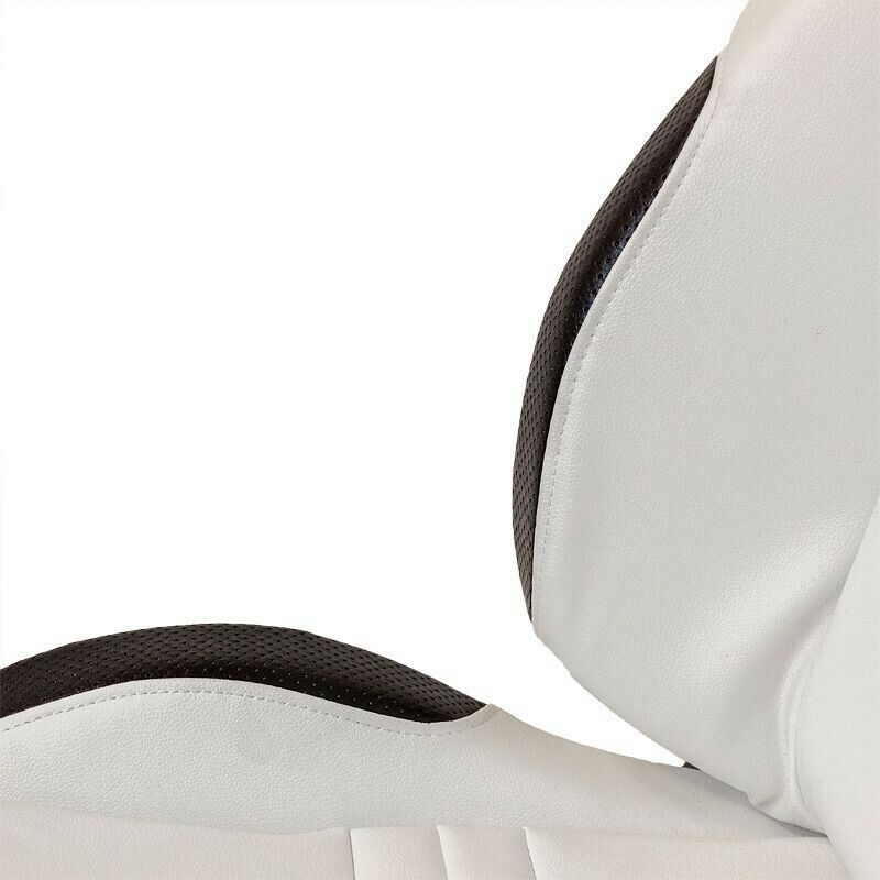 AUTOSTYLE T x2 Universal Pair Sports Bucket Seats WHITE Edition slide runners