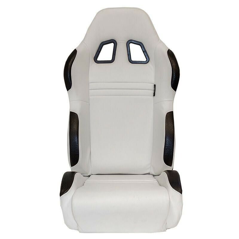 AUTOSTYLE T x2 Universal Pair Sports Bucket Seats WHITE Edition slide runners
