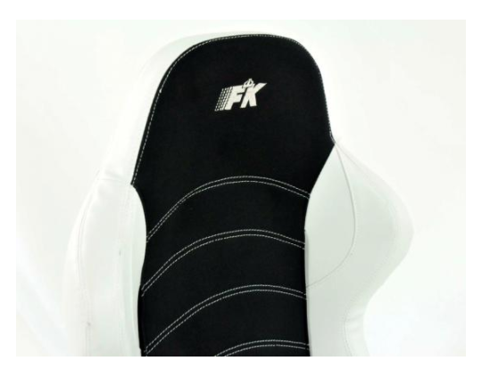 FK Universal Recline Bucket Sports Seats Black White Stitch Car 4x4 Van Camper