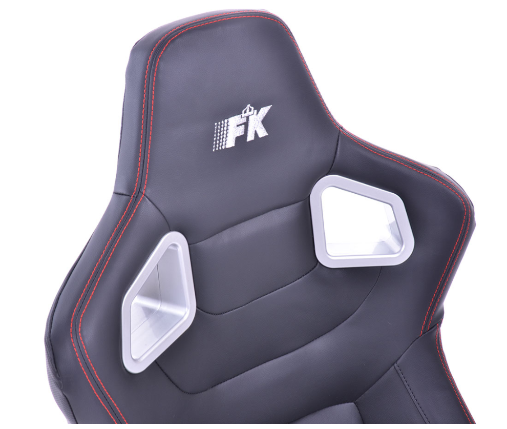 FK Universal Reclining Bucket Sports Seats - RS Carbon Fibre Black Red Stitch