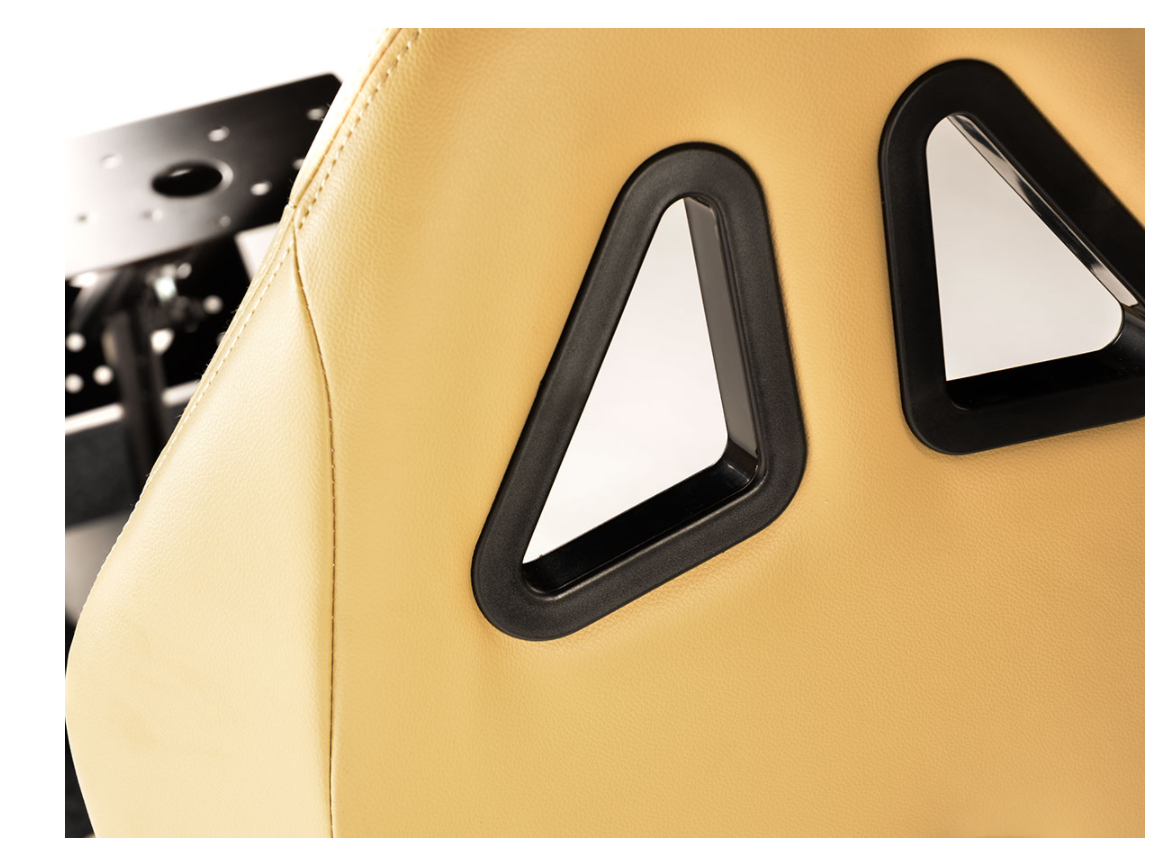 Simulator Chair Racing Seat Driving Game Gold Faux Leather PC F1 VR Gaming