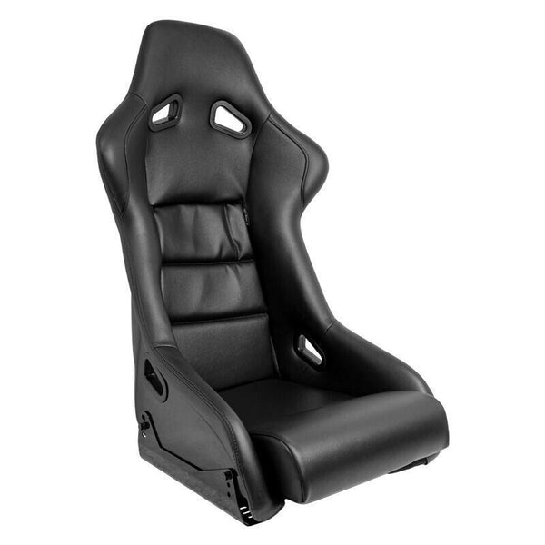 AUTOSTYLE x2 Univer Single Sports Bucket Seat Black fibreglass back-rest runners
