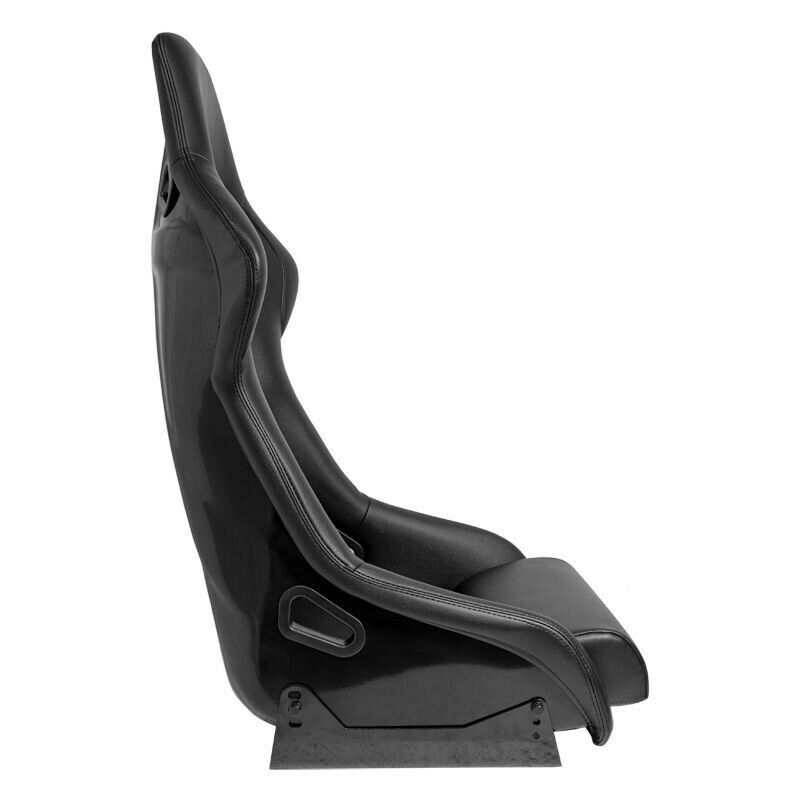 AUTOSTYLE x2 Univer Single Sports Bucket Seat Black fibreglass back-rest runners