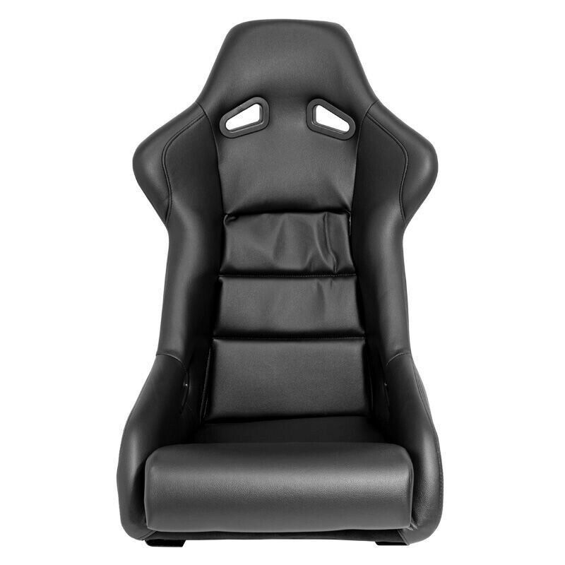 AUTOSTYLE x2 Univer Single Sports Bucket Seat Black fibreglass back-rest runners