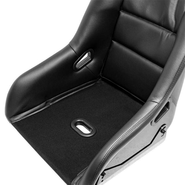 AUTOSTYLE x2 Univer Single Sports Bucket Seat Black fibreglass back-rest runners