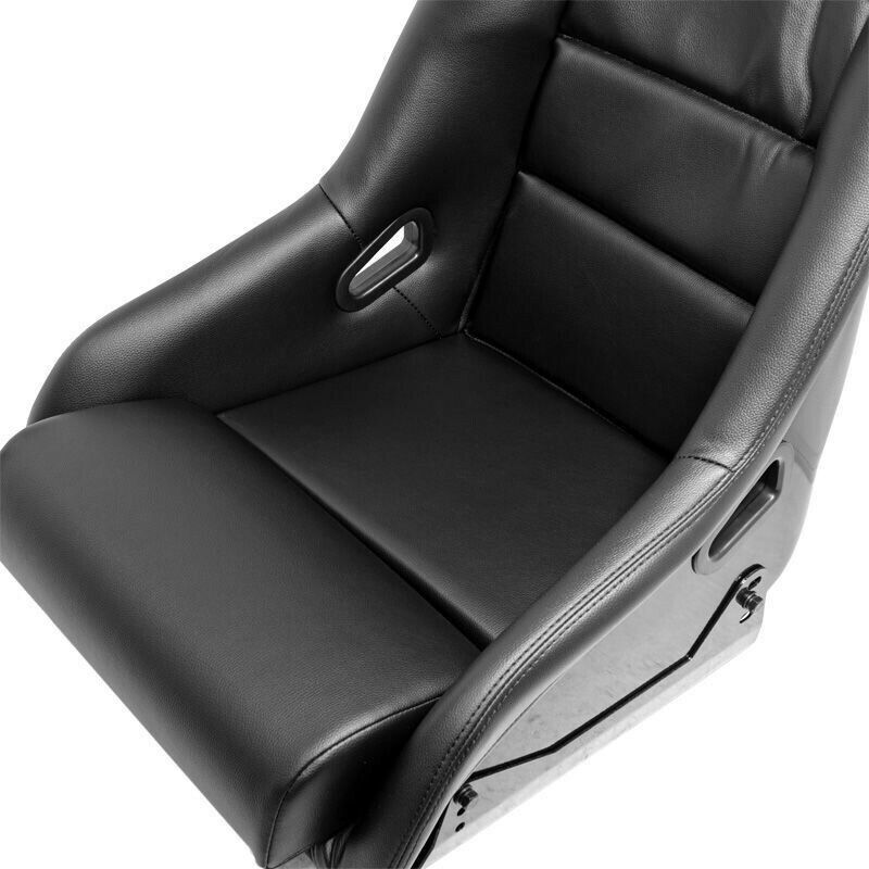 AUTOSTYLE x2 Univer Single Sports Bucket Seat Black fibreglass back-rest runners