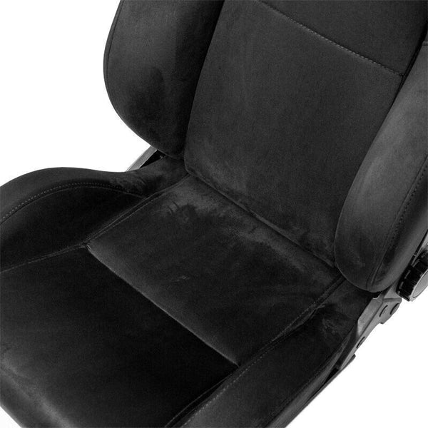 AUTOSTYLE ST x2 Universal Pair Sports Bucket Seats Matte Black slide runners