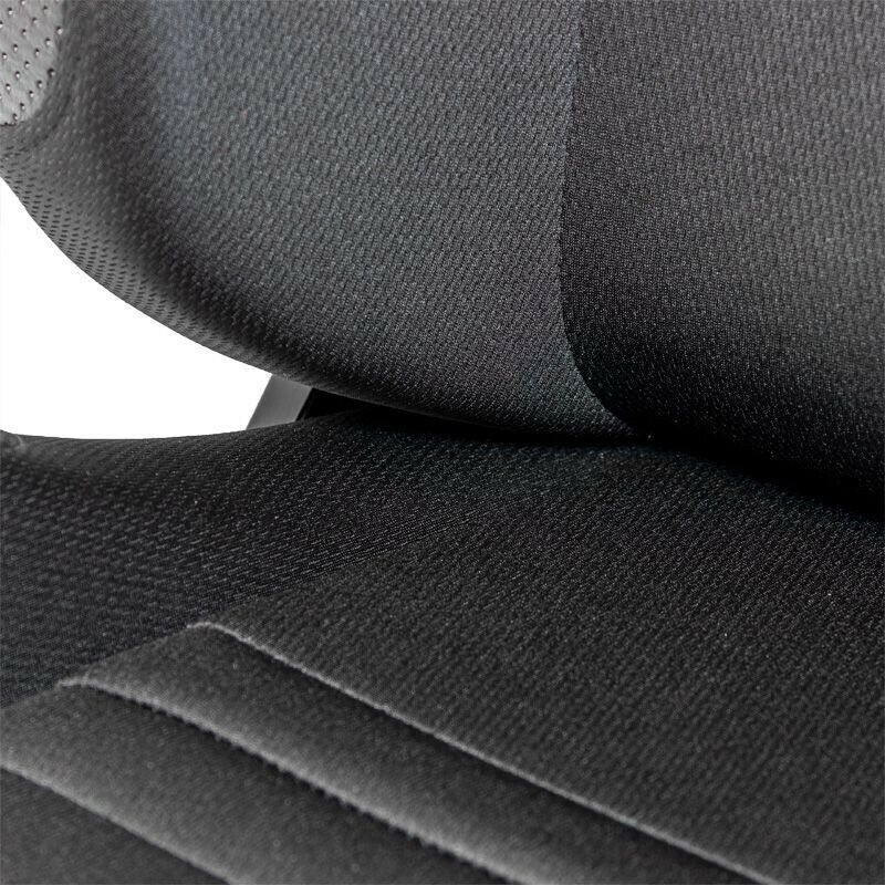 AUTOSTYLE x2 Universal Pair Sports Bucket Seats Black slide runners