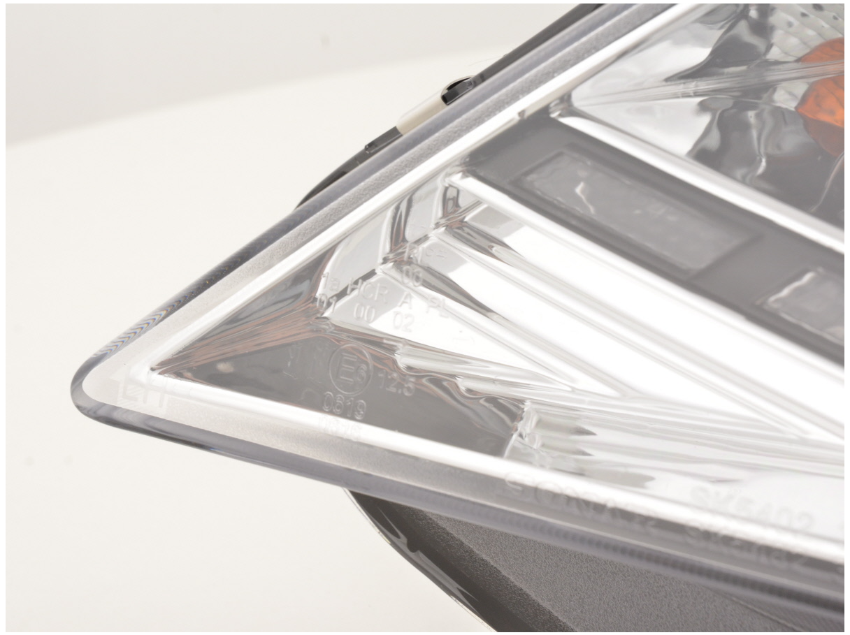 FK Pair LED DRL Projector headlights Seat Ibiza 6J 4 MK4 6Y 2012+ black chrome - LJ Automotive