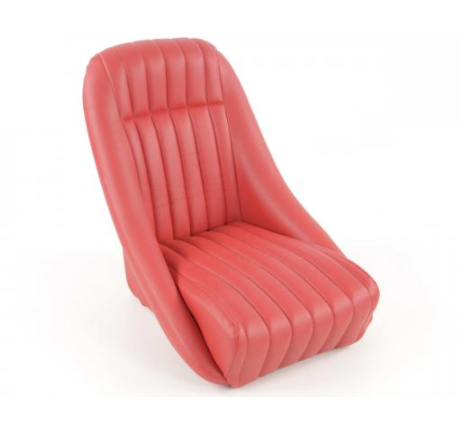 Red Classic Car Retro Kit Speedster Sports Car Fixed Back Bucket Seats & Rails - LJ Automotive