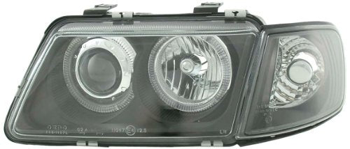 FK Pair LED DRL Halo Angel eye headlights Audi A3 8L 96-00 black RHD + LHD Universal