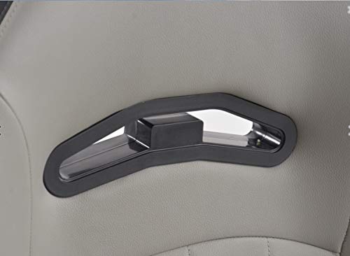 Pair of Ergonomic Performance Sport Bucket Racing Seats artificial leather grey & black