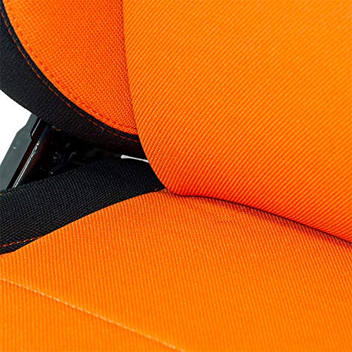 Sport seat 'Eco' - Black/Orange - Dual-side reclinable back-rest - incl. slides