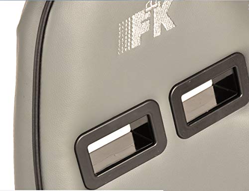 Ergonomic FK Seats Half Bucket Seats Set Dortmund Artificial Leather Grey White