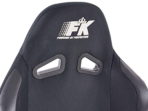 27312838 Pair of Basic Bucket Seats Black Fabric Non-Reclining