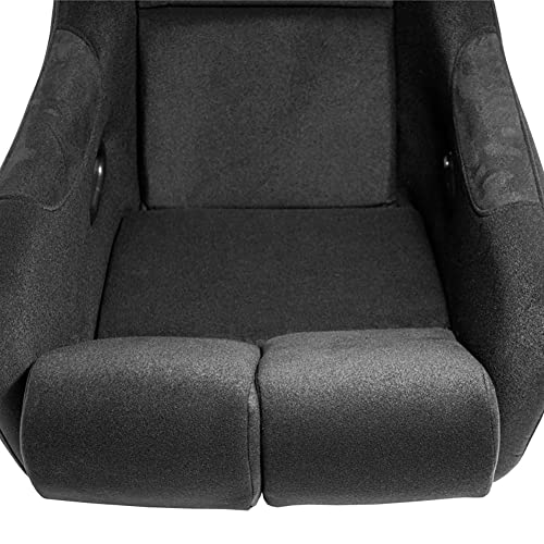Sport seat 'BS6' - Black - Non-reclinable fibreglass back-rest - incl. slides