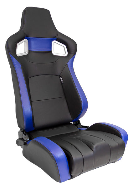 x1 (Single) Sport bucket seats RS6-II Matt Black Synthetic Leather Adj Back Inc Slides x3 colours to choose from - LJ Automotive