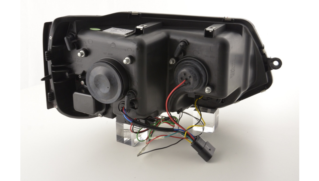 FK Pair LED DRL Projector headlights VW Van Camper Transporter T5 09+ Chrome - LJ Automotive