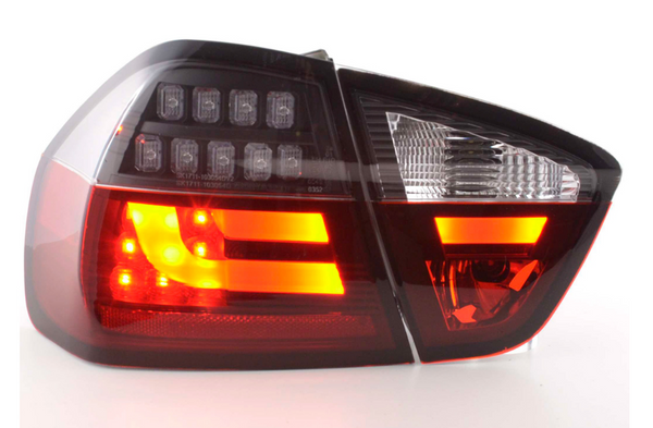 FK Pair SMOKED LED REAR LIGHTS LIGHTBAR BMW E90 E91 3 SERIES 05-08 330 335 M3 - LJ Automotive