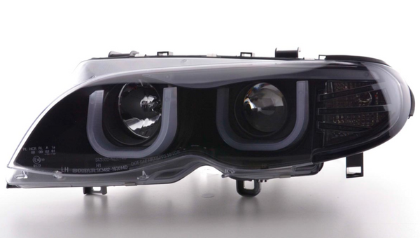 FK Pair LED DRL Projector headlights BMW 3-Series E46 saloon Touring 02-05 RHD - LJ Automotive