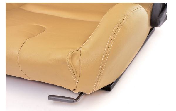 FK Bucket Sports Seats Set Beige Faux Leather 4x4 Land Rover Defender 90 110