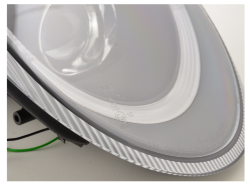 FK Porsche 911 Typ 997 04-08 LHD LED DRL Projector Halogen Headlight Set Pair - LJ Automotive