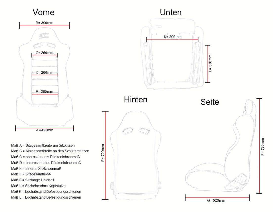 FK Bucket Sports Seat Set Black Classic Retro Custom Kit Car Project Roadster MG - LJ Automotive