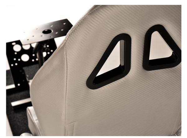 FK driving game racing simulator eGaming Sim Seat carbon silver with carpet